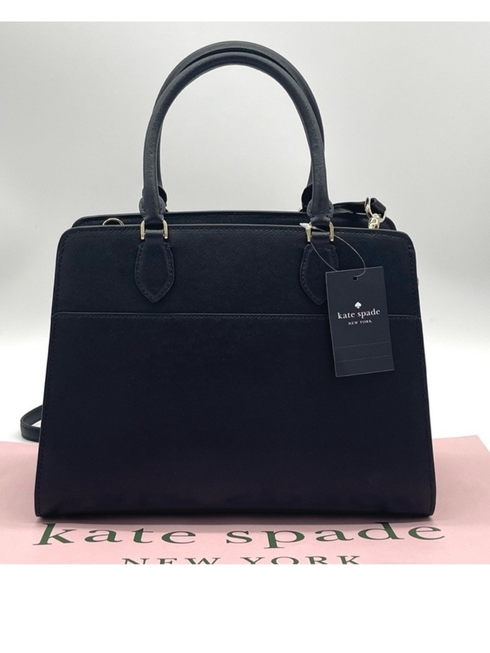 Kate Spade Classic Black Medium Satchel Crossbody - Picture 3 of 11